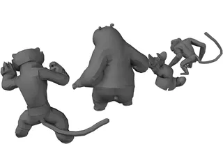 Kung Fu Panda 3D Model preview