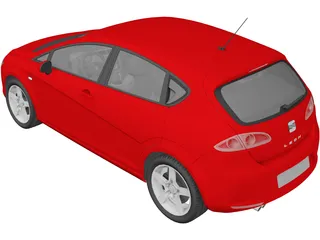 Seat Leon 3D Model preview