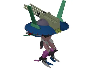 Armored Robot 3D Model preview