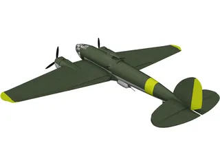 Heinkel He 111 Medium Bomber 3D Model preview