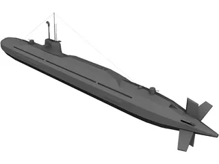 Submarine 3D Model preview