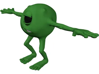 Monster inc Mike 3D Model preview