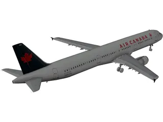 Airbus A321 Air Canada 3D Model preview