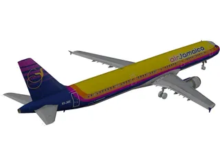 Airbus A321 Air Jamaica 3D Model preview