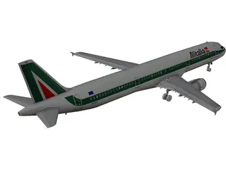 Airbus A321 Alitalia 3D Model preview