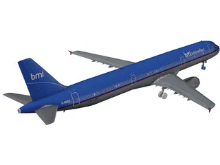 Airbus A321 British Midland 3D Model preview