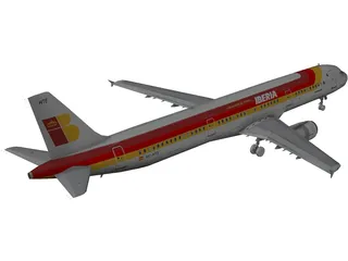 Airbus A321 Iberia 3D Model preview