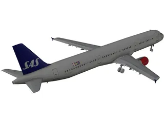 Airbus A321 SAS 3D Model preview