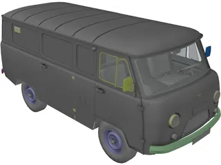 UAZ 3741 3D Model preview