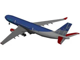 Airbus A330 BMI 3D Model preview