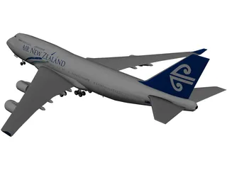 Boeing 747-400 Air New Zealand 3D Model preview