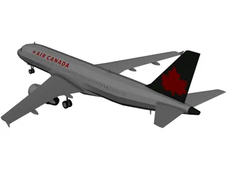 Airbus A320-200 Air Canada 3D Model preview