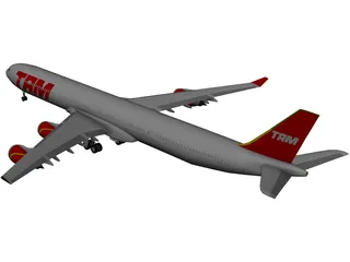 Airbus A340-600 TAM 3D Model preview