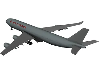 Airbus A340-300 Air Canada 3D Model preview