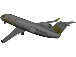 Bombardier CRJ-200 Air Canada Jazz 3D Model preview