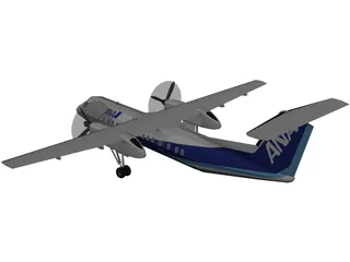 Bombardier Q300 DHC-8 Dash 8 ANA 3D Model preview