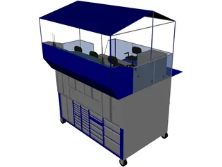 Nascar Pit Box 3D Model preview