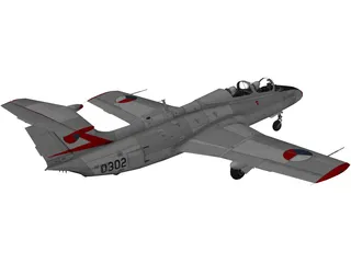 Aero L-29 Czech Air Force 3D Model preview