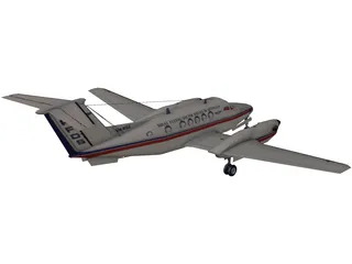 Beechcraft King Air B200C 3D Model preview