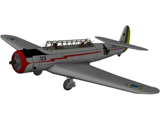 Vultee V-11GB (A-19) 3D Model preview