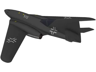 Messerschmitt Me 262 HG III 3D Model preview
