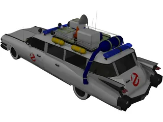 Cadillac 1959 (Ecto-1 Ghostbustres) 3D Model preview