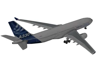 Airbus A330-200 3D Model preview