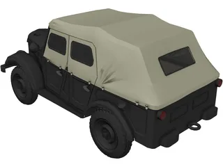 GAZ 69b 3D Model preview