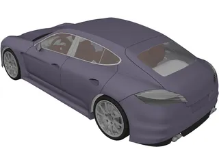 Porsche Panamera (2010) 3D Model preview