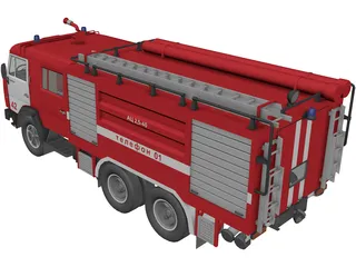 Kamaz Fire Truck 3D Model preview