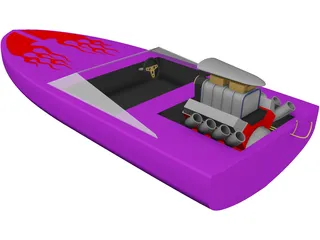Speed Power Boat 3D Model preview