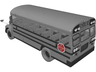 School Bus 3D Model preview