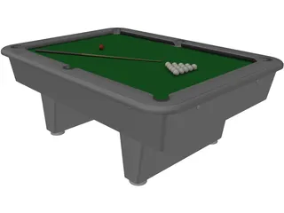 Pool Table 3D Model preview