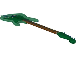 Fender Stratocaster Guitar 3D Model preview