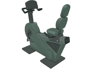 Exercise Bike Recline XT 3D Model preview