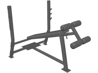 Bench Press 3D Model preview