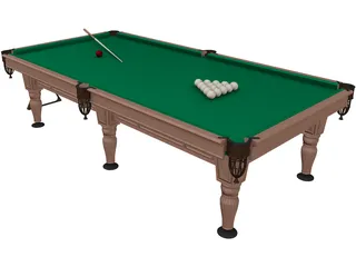 Billiard Table Rio 3D Model preview