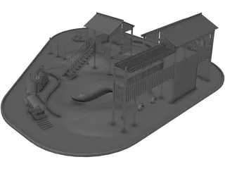 Children Playground 3D Model preview