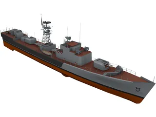 Mirka II Frigate 3D Model preview