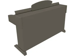 Piano Yamaha 3D Model preview