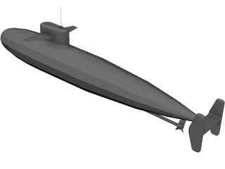 Submarine 3D Model preview
