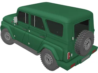 UAZ Hunter 3D Model preview