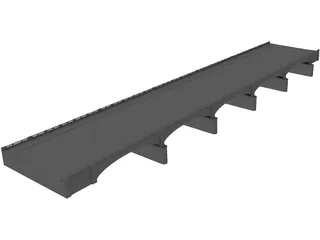 Old River Bridge 3D Model preview