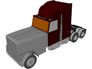 Semi-Truck 3D Model preview