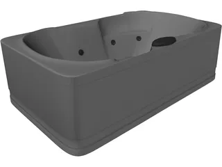 Jacuzzi Bathtub 3D Model preview