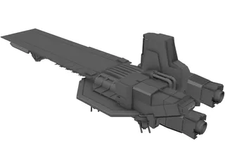 Alien Carrier 3D Model preview