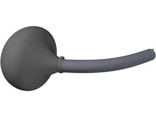 Endoscope with Inflator and Cauterizer 3D Model preview