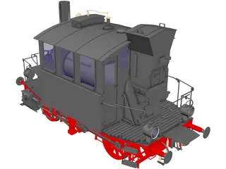 Steam Locomotive 3D Model preview