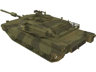 M1 Abrams Main Battle Tank 3D Model preview