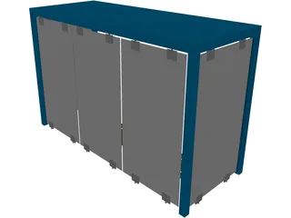 Bus Shelter 3D Model preview